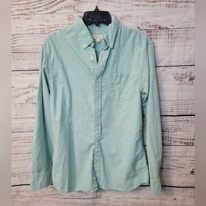 Mens M Light Blue 100% Cotton Casual Button-down